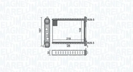 Радіатор пічки MAGNETI MARELLI 350218464000