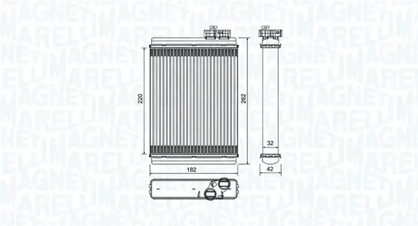Радіатор пічки MAGNETI MARELLI 350218471000 (фото 1)