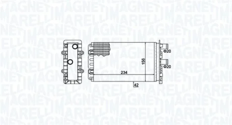 Радіатор пічки MAGNETI MARELLI 350218475000