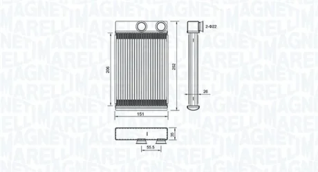 Радіатор пічки MAGNETI MARELLI 350218478000