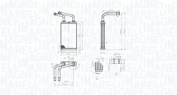 Радіатор пічки MAGNETI MARELLI 350218483000 (фото 1)