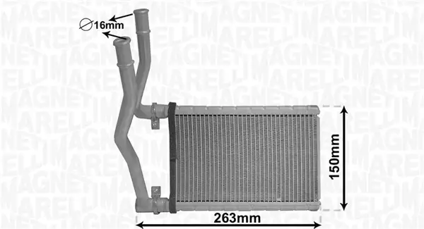 Радіатор пічки MAGNETI MARELLI 350218490000 (фото 1)