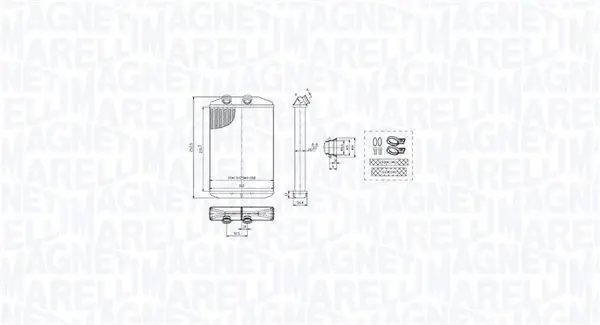 Радіатор пічки MAGNETI MARELLI 350218519000 (фото 1)