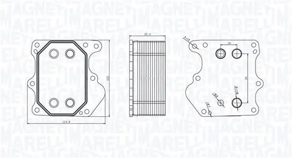 Масляний радіатор MAGNETI MARELLI 350300000500 (фото 1)