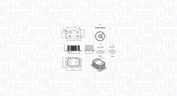 Масляний радіатор MAGNETI MARELLI 350300000900 (фото 1)