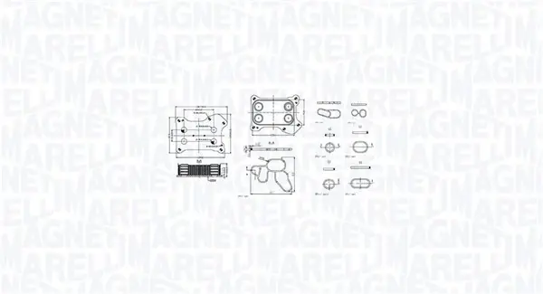 Масляний радіатор MAGNETI MARELLI 350300001300 (фото 1)