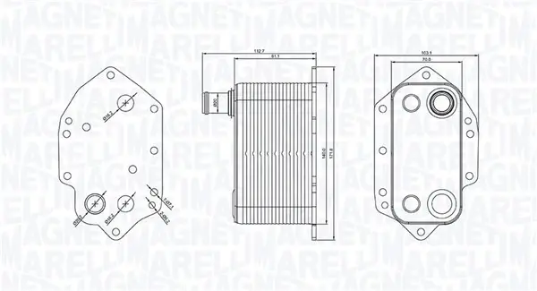 Охолоджувач мастила MAGNETI MARELLI 350300004000 (фото 1)