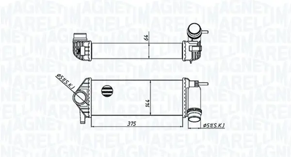 Інтеркулер MAGNETI MARELLI 351319205510 (фото 1)