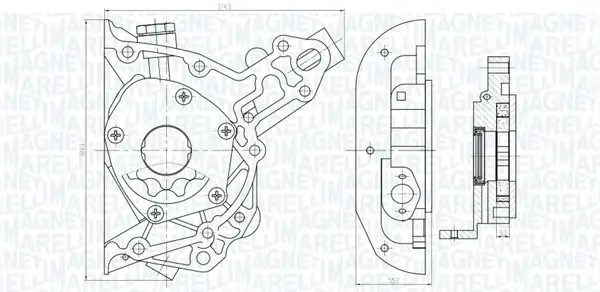 Масляний насос MAGNETI MARELLI 351516000025 (фото 1)