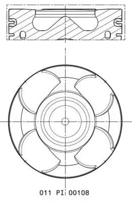 Поршень MAHLE / KNECHT 011 PI 00108 000 (фото 1)
