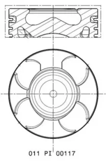 Поршень двигуна MAHLE / KNECHT 011PI00117002