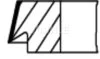 Комплект поршневих кілець MAHLE / KNECHT 011RS101000N0 (фото 2)