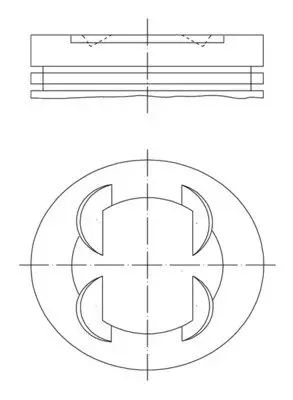 Поршень Mahle HYUNDAI/KIA ''2.0 G4KD ''10>> MAHLE / KNECHT 681PI00109001 (фото 1)