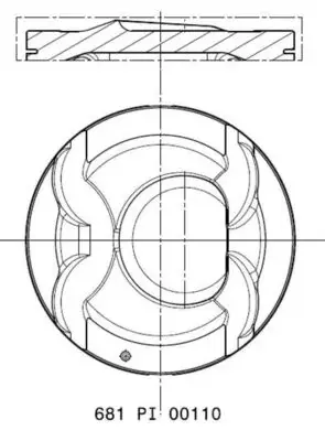 Поршень MAHLE / KNECHT 681PI00110000 (фото 1)