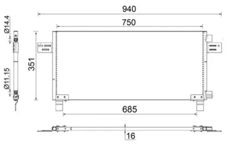 Радиатор кондиционера MAHLE / KNECHT AC 282 000S