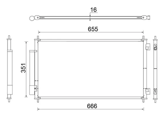 Конденсер кондиціонера MAHLE / KNECHT AC 811 000S (фото 1)