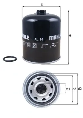 Фільтр вологовідділювача MAHLE / KNECHT AL14 (фото 1)