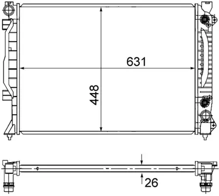Радіатор MAHLE / KNECHT CR1686000S (фото 1)