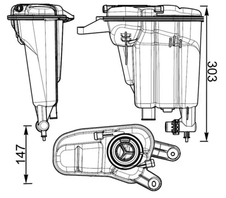Розширювальний бак охолодження MAHLE / KNECHT CRT95000S (фото 1)