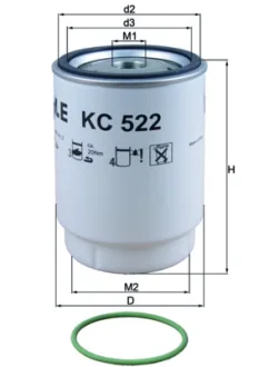 Фільтр палива MAHLE / KNECHT KC522D