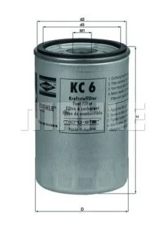 Топливный фильтр MAHLE / KNECHT KC 6