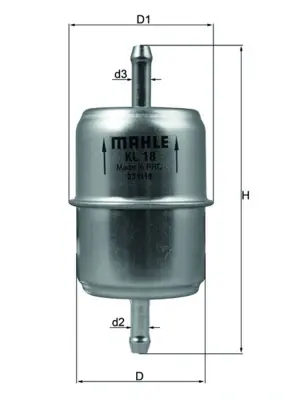 Фильтр топливный Mahle Daimler MAHLE / KNECHT KL18 (фото 1)
