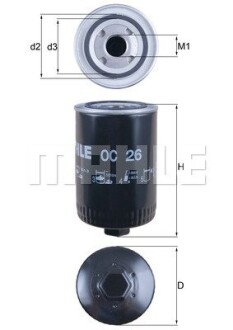 Фильтр масляный MAHLE / KNECHT OC26