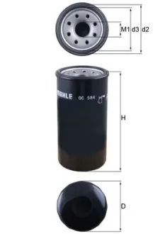 Фільтр масляний MAHLE / KNECHT OC584