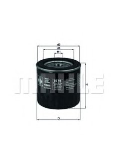 Фильтр масляный Mahle PEUGEOT MAHLE / KNECHT OC98