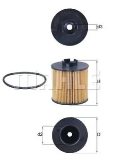 Фильтр масляный MAHLE / KNECHT OX 341D
