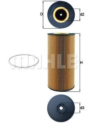 Масляний фільтр MAHLE / KNECHT OX 348D (фото 1)