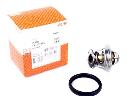 Термостат системи охолодження (88°C) FORD C-MAX, COUGAR, COURIER, ECONOVAN, ESCORT CLASSIC, ESCORT IV, ESCORT IV EXPRESS, ESCORT V, ESCORT V EXPRESS, ESCORT VI, ESCORT VI/KOMBI 1.4-2.9 03.86- MAHLE / KNECHT TX 12 88D