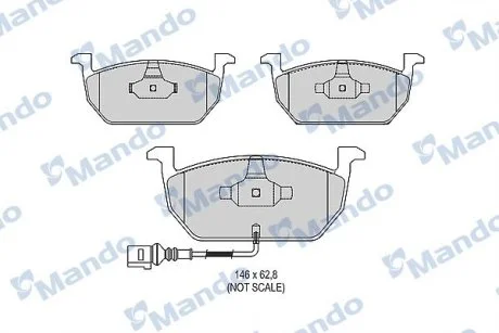 Комплект тормозных колодок MANDO MBF015291