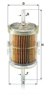 Фільтр паливний CITROEN C15 E1.4 VD K1H(TU3A) MANN WK4312(10)