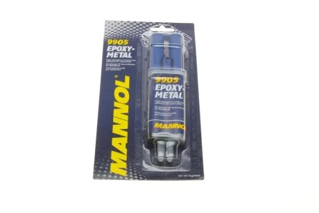 Клей двухкомпонентный для металлических деталей MANNOL Epoxy-Metall(двойной шприц), 30г. Mannol 9905