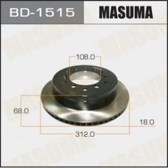 Диск тормозной задний (кратно 2) Lexus GX460 (09-)/ Toyota Land Cruiser Prado (09-) (BD-1515) MASUMA BD1515