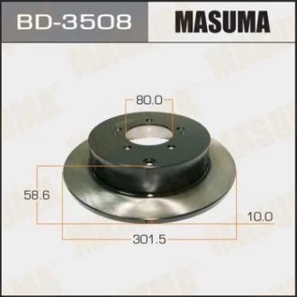 Диск гальмівний задній 2) Mitsubishi Lancer, Outlander (07-12) (BD-3508) MASUMA BD3508