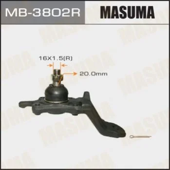 Опора кульова передня нижня TOYOTA LAND CRUISER PRADO, 4RUNNER, HILUX SURF KZN185, KDN185, RZN18#, VZN18#, KZJ185 RH (MB-3802R) MASUMA MB3802R (фото 1)