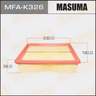 Фільтр повітряний HYUNDAI/ SONATA NF (-SEP 2006) (2004-)/ V2000 05-07 (MFA-K326) MASUMA MFAK326
