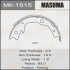 Колодки тормозные стояночного тормоза Nissan Juke (10-), Leaf (10-13), Qashqai (06-13), Tida (07-), X-Trail (07-14) (MK-1515) MASUMA MK1515 (фото 1)