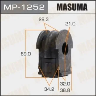 Втулка стабилизатора переднего (Кратно 2) Nissan Qashqai (13-17) (MP-1252) MASUMA MP1252