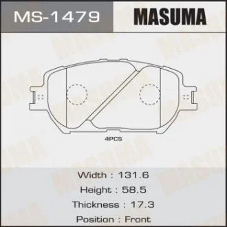 Колодки гальмівні передні (MS-1479) MASUMA MS1479