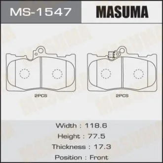 Колодки тормозные (MS-1547) MASUMA MS1547