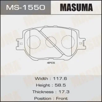 Гальмівні колодки передня AN-636K, NP1021, P83054  MASUMA MS1550
