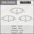 Колодки тормозные передн Nissan Note (05-12), Tida (04-12) (MS-2452) MASUMA MS2452 (фото 1)