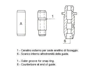 Напрямна клапана Metelli 01-S2911