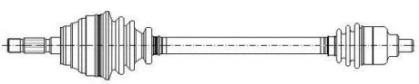 Піввісь (передня) (R) Renault Clio/Kangoo 97-04 (21z/724mm) (+ABS26z) Metelli 17-0432