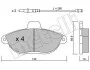 Комплект тормозных колодок (дисковых) METELLI Metelli 22-0105-0 (фото 2)