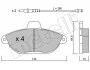 Комплект тормозных колодок (дисковых) METELLI Metelli 22-0105-0 (фото 10)