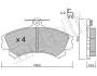 Комплект тормозных колодок (дисковых) METELLI Metelli 22-0216-0 (фото 3)